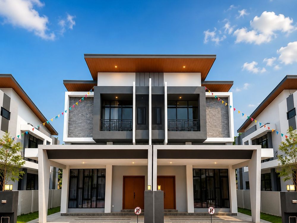 Diamond Pavillion double-storey semi-detached house facade near Eco Park, Ipoh South