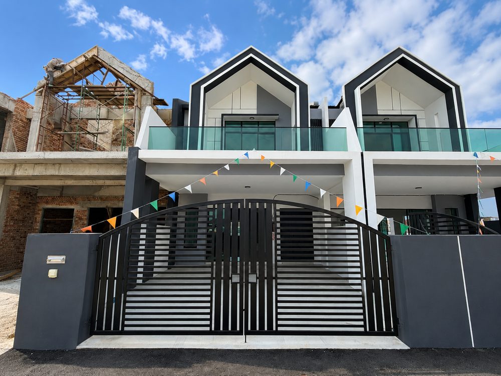 Lex Living double-storey terrace house facade in Lapangan Baru, Ipoh South