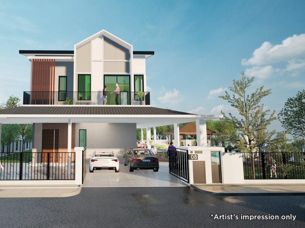 Mont Vista double-storey bungalow, artist&rsquo;s impression, in Lapangan Baru, Ipoh South