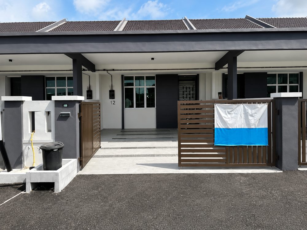 Pearl Garden 1.5-storey terrace house facade in Lapangan Baru, Ipoh South