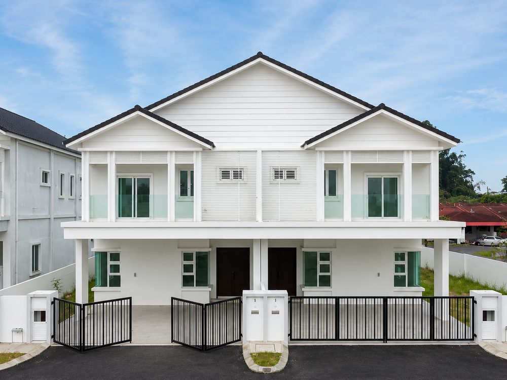 Serene Garden Cavelle double-storey semi-detached house facade in Botani, Ipoh South
